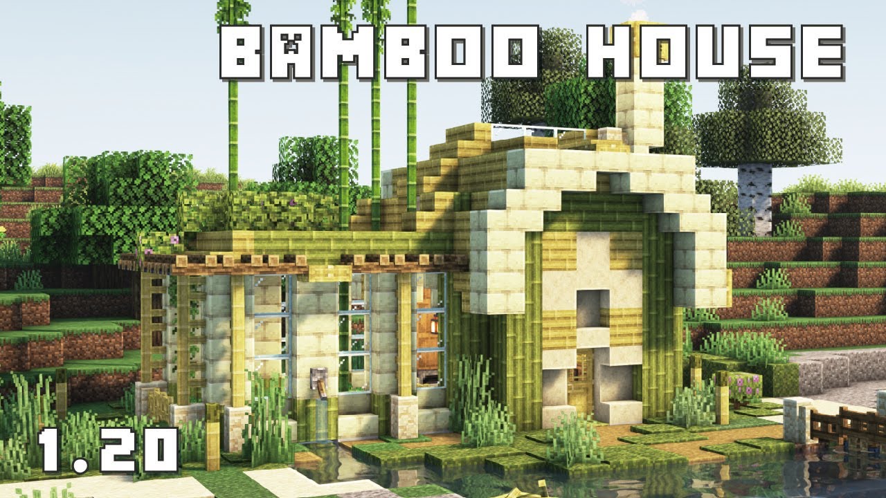 casinha de bambu 🐼 #minecraft #minecraftbuilding #minecraftbuilds