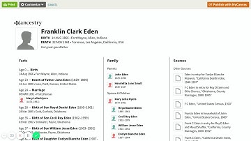 Printing a Family Group Sheet from Ancestry