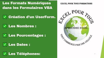 ✅ EXCEL VBA GRATUIT : Les Formats Numériques dans les Formulaires VBA ?