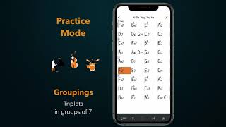Groupings: "Triplets in groups of 7" - Practice Mode - Genius Jamtracks for iOS screenshot 3