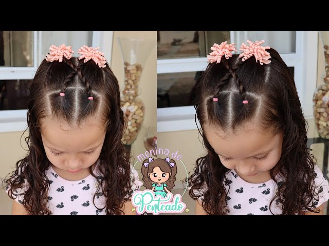 Penteado fofo e fácil 😍❤️ #penteado #penteadoinfantil