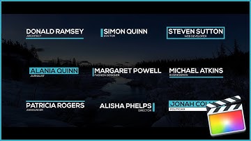 Creative Lower Thirds Template For Final Cut Pro