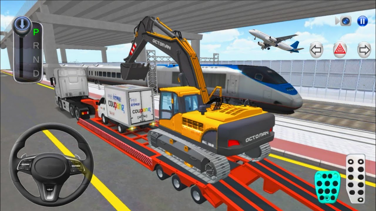 Heavy Excavator & Pickup Transport to Parking Garage - 3D Driving Class 2026 - Android Gameplay🎮