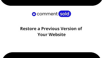 How to Restore a Previous Version of Your Website?