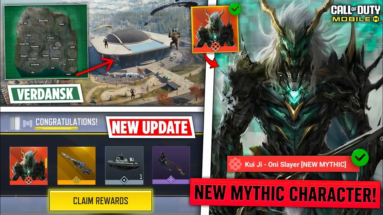 *NEW* Mythic Kui Ji Character | Verdansk BR Map [Biggest Update] + New ...