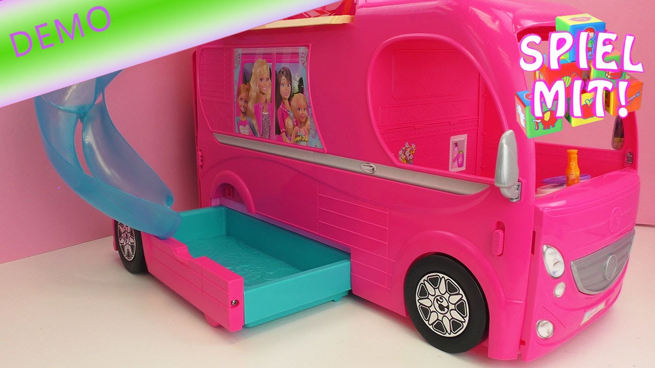 Barbie Ferien Camper Life Demo Aufbau Und Stylen Familienurlaub Unterwegs Auto Und Haus Youtube