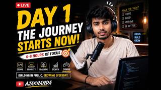 🔴 LIVE | Day 1 - 6-8 Hours Coding, Project Building & Placement Preparation | Study With Me 🚀