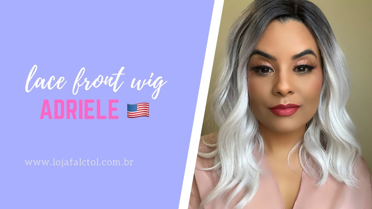 Lace front curta platinada ADRIELE - Loja Falctol por Carol Falcão