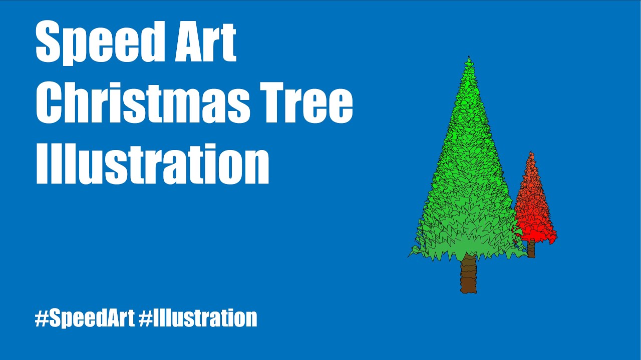 Speed Art How To Draw A Christmas Tree In Illustrator SpeedArt 