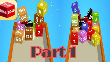 Chain cube: 2048 3d merge game! part 1 ( android,iOS )