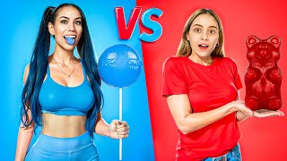LIVING 24 HOURS IN BLUE AND RED