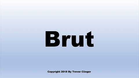 How To Pronounce Brut (Wine)