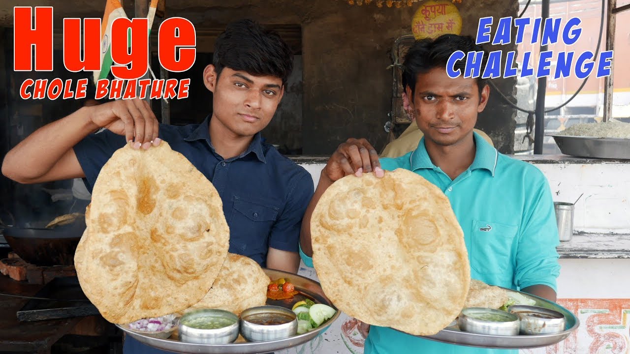 Unlimited Chole Bhature Eating Challenge | Huge Chola Bhatura | Food Challenge India