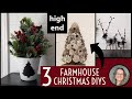Farmhouse Christmas DIYS~High End Christmas Decor~Dollar Store Christmas DIYS