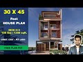 30x45 house plan  5 bhk house plan  150 gaj  1350 sqft  3045 house plan 3d  dv studio