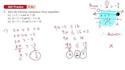 Solving Simultaneous Linear Inequalities Form