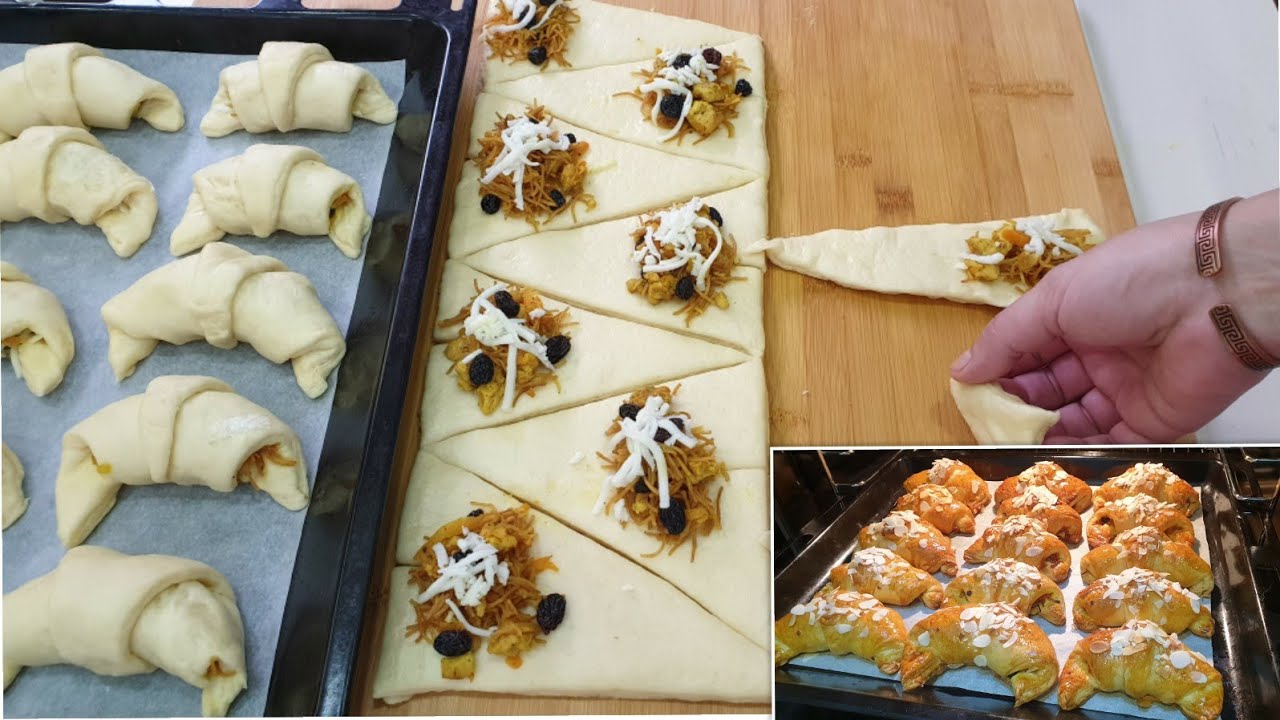 وداعا للتوريق !! كرواسون مالح مورق ومقرمش بدون عجين مورق ولا دلك بحشوة جديدة واقتصادية 👌