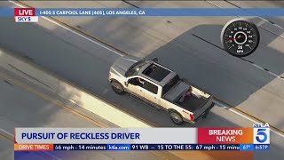 Authorities in pursuit of suspected DUI driver in Los Angeles