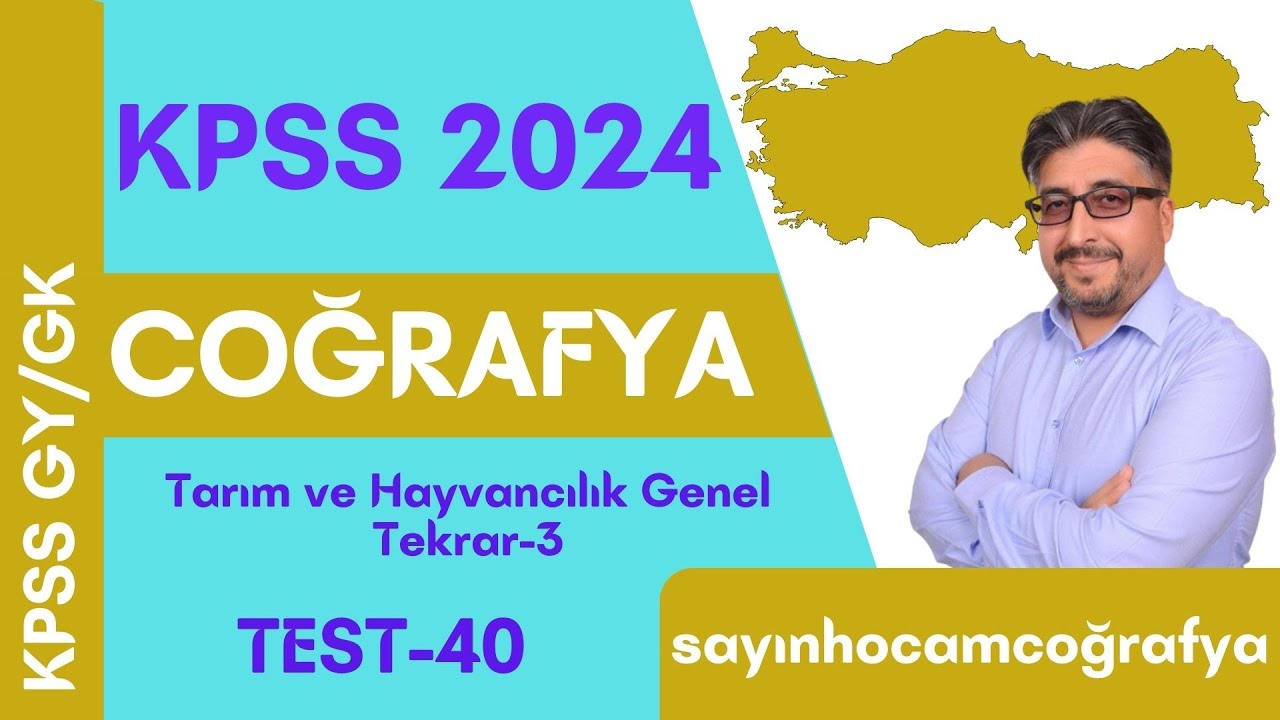 HASAT ZAMANI SORU BANKASI TEST 40 TARIM VE HAYVANCILIK GENEL TEKRAR 3 #coğrafya #kpss #tyt #ayt