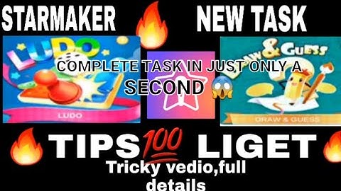 Starmaker Ludo game and draw n guess Daily task with Tricks// 100% liget full details keep watching