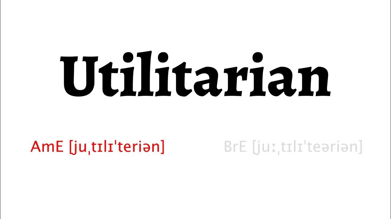 How to Pronounce utilitarian in American English and British English
