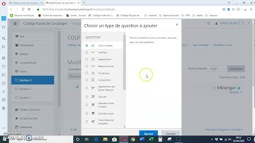 Créer un test, une question (ici un QCM) dans un cours Moodle
