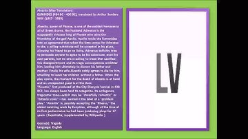 Alcestis (Way Translation) (FULL Audiobook)