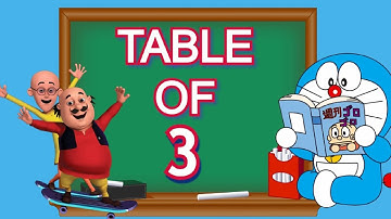 Table of 3 | Maths table, 3 ka pahada, 3 ka table | Multiplication Table of 3 Maths Tables Song