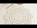 Sousplat de Crochê ou Centro de Mesa em Crochê - Tutorial de Crochê - Crochet Placemat -  Easy Doily