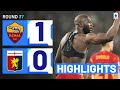 Romagenoa 10  highlights  lukaku secures three points for 10man roma  serie a 202324