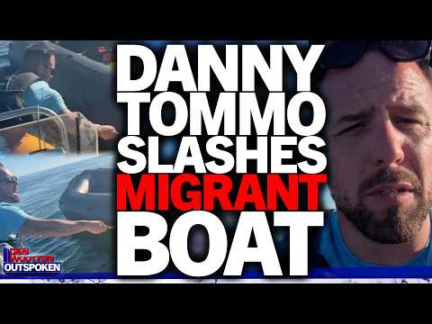 Danny Tommo SLASHES illegal migrant boat on English channel in confrontation with RNLI: “NO MORE!”