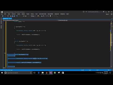C# Calculator Using Lambda Expression.