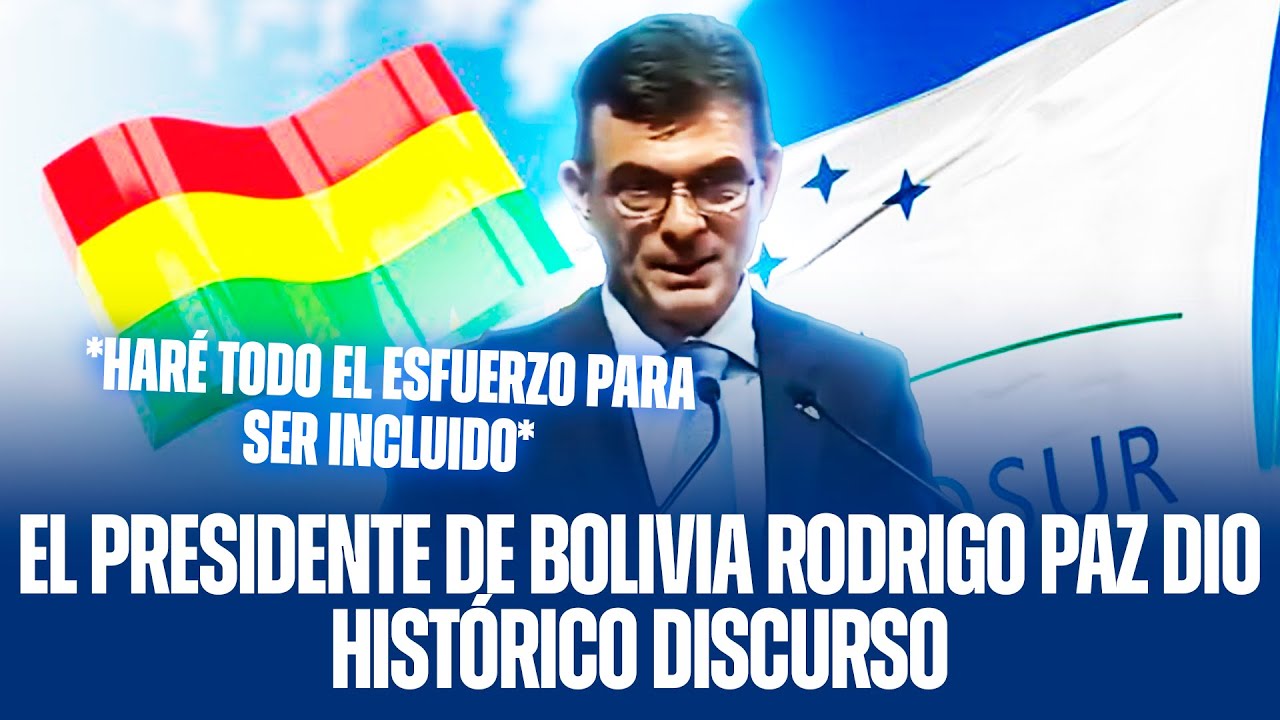 EL PRESIDENTE DE BOLIVIA RODRIGO PAZ DIO HISTÓRICO DISCURSO