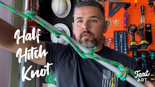 MOST USED KNOT FOR PULLING WIRE!!! The 1/2 (.5) Hitch Knot 🪢 #electrician #wirepullingknots