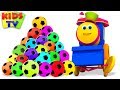 Learn colors with soccer balls  bob the train fun series  kids tv