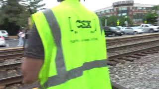 #3658 CSX D765-18 Loaded Double Stack trash train with a awesome crew