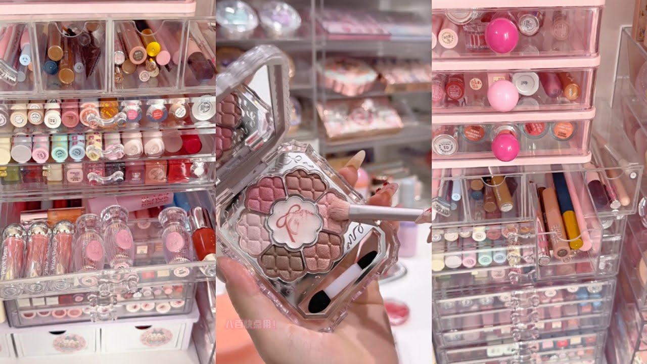 ASMR MAKEUP & ORGANIZING VANITY 🎀 