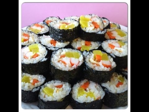 How to Make KOREAN SUSHI ROLLS KIMBAP RECIPE