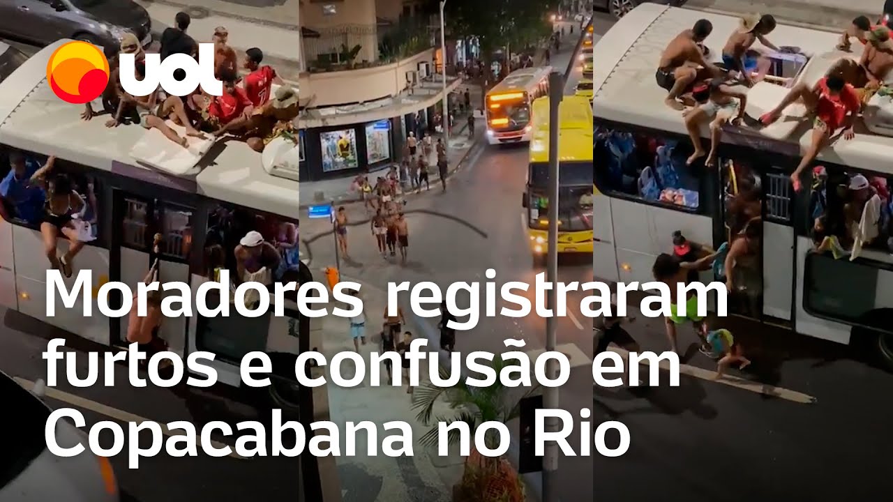 Rio: Moradores registram assaltos em Copacapana; vídeo flagra arrastões e confusão em ônibus; veja