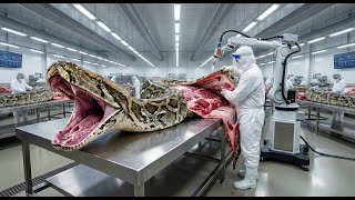 Millions of Giant Pythons Farmed for Meat & Luxury Skin – Full Process Wealth