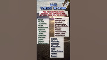 GCSE Science Revision