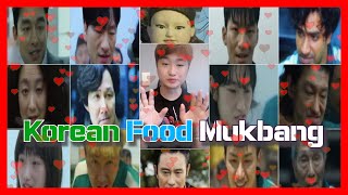 Squid game's Korean Food Mukbang with Musician Park