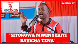 PAMBALU AWEKA WAZI''NITAJIVUA, SITOKUWA MWENYEKITI BAVICHA TENA/ATAJA SABABU ZA KUJIVUA NAFASI HIYO.