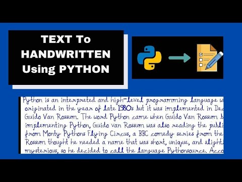Text_To_Handwriting using python  #python #project