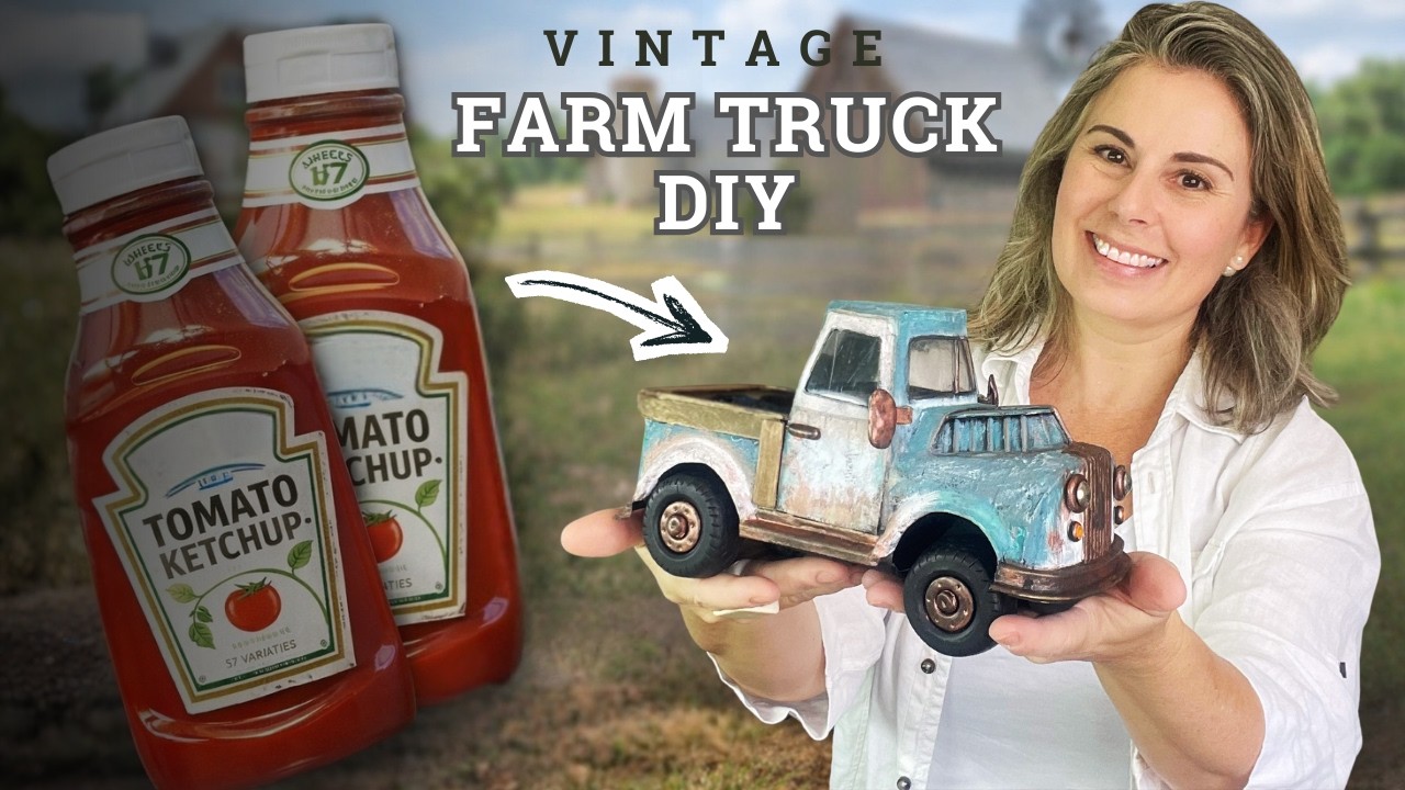 Diy CAMINHONETE VINTAGE de Fazenda ♻️ ARTESANATO SUSTENTÁVEL com embalagens descartáveis.