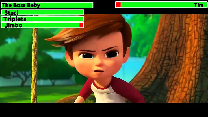 The Baby Gang vs Tim with healthbars