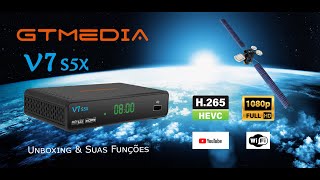 GTMEDIA V7 S5X - Unboxing e Review com Youtube H.265 WIFI e Newcam - Ccam - Mgcam ACM/VCM/CCM