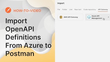 Import OpenAPI definitions from Azure API Management to Postman