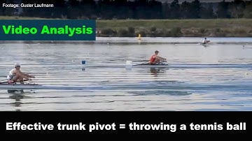 Rowing fast is a bit like throwing a tennis ball