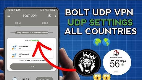 How To Setup Bolt UDP VPN with all Country UDP Settings for Secure Online Browsing